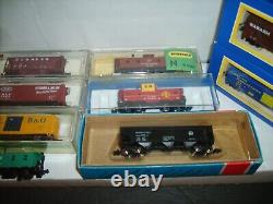 15 Vintage Atlas, Bachmann N SCALE Train Set Box Cars Caboose Lot BRAND NEW