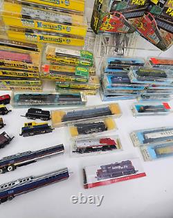 160 N Scale Train Lot (50+) Engines, Cars, Atlas, Mintrix, AHM Minitrains