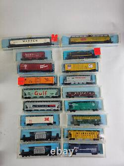 160 N Scale Train Lot (50+) Engines, Cars, Atlas, Mintrix, AHM Minitrains