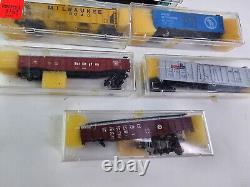 160 N Scale Train Lot (50+) Engines, Cars, Atlas, Mintrix, AHM Minitrains