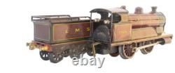 1915's Bing LMS Continental Clockwork 0-gauge Train Set with Continental Cars