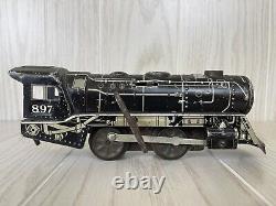 1939 Marx Wind Up Tin Litho Train Set 897 Engine 6 Cars New York Central VTG