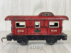 1939 Marx Wind Up Tin Litho Train Set 897 Engine 6 Cars New York Central VTG