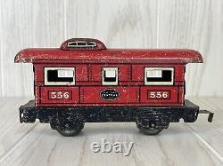 1939 Marx Wind Up Tin Litho Train Set 897 Engine 6 Cars New York Central VTG