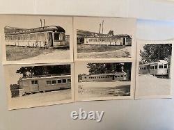 1942 Vintage Photos Lot of 5 Indiana Railroad Car Crash Trains Locomotive