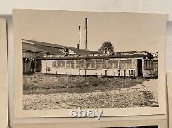 1942 Vintage Photos Lot of 5 Indiana Railroad Car Crash Trains Locomotive