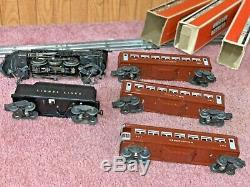 1949 LIONEL TRAIN 2136 WS in BOX 675 LOCOMOTIVE TENDER 6442 6443 PASSENGER CARS