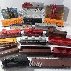 1950's HO Scale Box Car, Caboose, Gondola, Locomotive Train & Transformer LOT