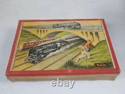 1960's KEIM TIN TOY TRAIN RAIL ROAD TRACK BOX 240X330mm LOCOMOTIVE L=160mm