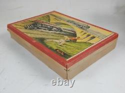 1960's KEIM TIN TOY TRAIN RAIL ROAD TRACK BOX 240X330mm LOCOMOTIVE L=160mm