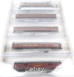 2K Set Bachmann N Scale Tuscan Red S Stripe Train Engine & 4 Cars In Boxes