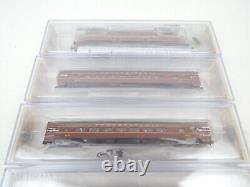 2K Set Bachmann N Scale Tuscan Red S Stripe Train Engine & 4 Cars In Boxes