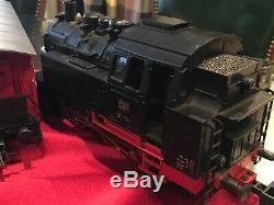 4 Piece Marklin Train Locomotive, Freight Wagon & 2 Passenger Cars with Boxes