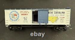 4 Piece Vintage HO TRAIN Santa Fe ENGINE-FLAT CAR With CRANE-TEXACO TANK-Weathered