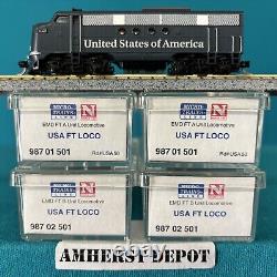 987 01 501 Micro Trains USA FT ABBA Engine Set State Car New