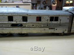 American Flyer 9900 Burlington Zephyr Railway Express Train, Engine & 3 Cars