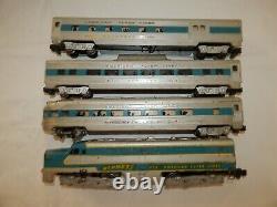 American Flyer Lines 466 Silver Comet Locomotive & 3 Cars #960, #962, #963 train