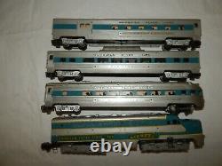 American Flyer Lines 466 Silver Comet Locomotive & 3 Cars #960, #962, #963 train