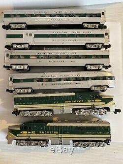 American Flyer Lines S Gauge 475 Rocket Passenger Train Locomotive & Cars Used
