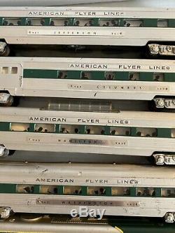 American Flyer Lines S Gauge 475 Rocket Passenger Train Locomotive & Cars Used