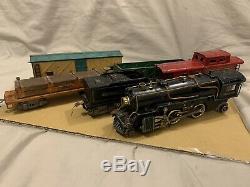 American Flyer O Gauge 2-4-2 Locomotive 3322 1930's Vintage Original Train Cars