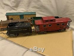 American Flyer O Gauge 2-4-2 Locomotive 3322 1930's Vintage Original Train Cars