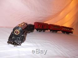 American Flyer Pre-war O Gauge Train Set With Rare Lighted Cars Lot #l-121