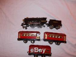 American Flyer Pre-war O Gauge Train Set With Rare Lighted Cars Lot #l-121