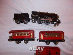 American Flyer Pre-war O Gauge Train Set With Rare Lighted Cars Lot #l-121