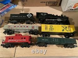 American Flyer S Scale Train Set Steam Locomotive & Tender, Track & Freight Cars
