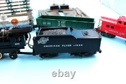 American Flyer Train S Gauge 283 Locomotive Four Freight Cars Track & Switches