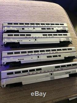 Amtrak Ho Train Set! 11 Piece Set! 2 Locomotives Complete Train Car Set