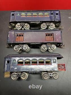 Antique Lionel Pre War Standard Guage Train Set Engine 50 & Cars Lot Of 4