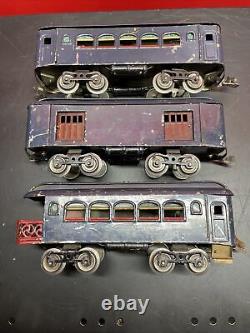 Antique Lionel Pre War Standard Guage Train Set Engine 50 & Cars Lot Of 4