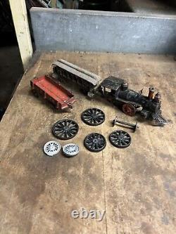 Antique Old Rare Train Locomotive Railroad CP RR Car Cast Iron Toys Parts Lot