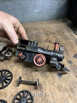 Antique Old Rare Train Locomotive Railroad CP RR Car Cast Iron Toys Parts Lot