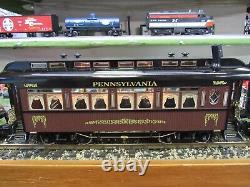 Aristocraft G Scale Pennsylvania Rodgers 2-4-2 & 2 Sierra Passenger Cars Tested