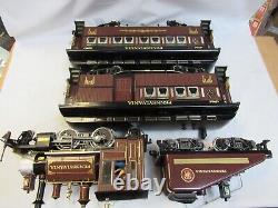 Aristocraft G Scale Pennsylvania Rodgers 2-4-2 & 2 Sierra Passenger Cars Tested
