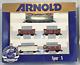 Arnold Set With Electric Locomotive Br 141, Bo Bo+4 Cars New (b)