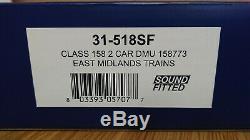 Bachmann 31-518SF Class 158 2 Car DMU 158773 East Midlands Trains DCC/Sound NEW