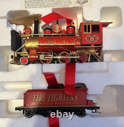 Bachmann HO FIRE FIGHTERS HEROES EXPRESS TRAIN SET 12 CARS & 2-6-0 STEAM LOCO