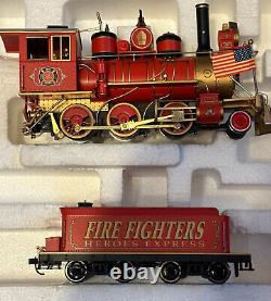 Bachmann HO FIRE FIGHTERS HEROES EXPRESS TRAIN SET 12 CARS & 2-6-0 STEAM LOCO