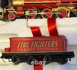 Bachmann HO FIRE FIGHTERS HEROES EXPRESS TRAIN SET 12 CARS & 2-6-0 STEAM LOCO