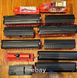 Bachmann HO FIRE FIGHTERS HEROES EXPRESS TRAIN SET 12 CARS & 2-6-0 STEAM LOCO