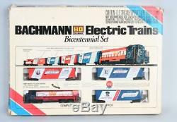 Bachmann HO Scale N & W Bicentennial Train Set Engine, 4 Cars & Caboose 1970's