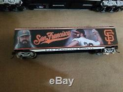 Bachmann Hawthorne Village San Francisco SF Giants Train Set Rails 6 Cars NO COA