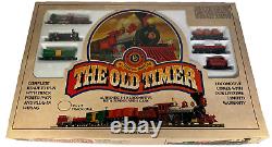 Bachmann N Scale The Old Timer Electric Train Set Steam Locomotive & 5 Cars 4404