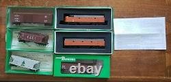 Bowser HO Gauge Engine& Train Cars- Lot of 6 Original Box New and Used