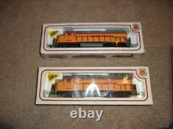 Box of Bachmann HO scale Boxed Train Cars and Locomotives