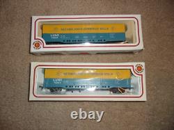 Box of Bachmann HO scale Boxed Train Cars and Locomotives